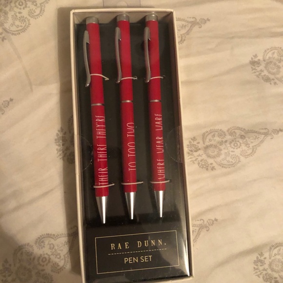 Rae Dunn red teacher pen set NWT - Picture 1 of 1
